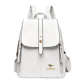 Luxury Women Leather Backpacks for Girls Sac a Dos Casual Daypack Black Vintage Backpack School Bags for Girls Mochila Rucksack
