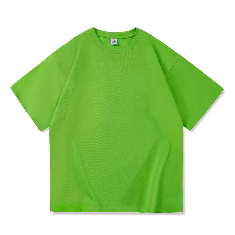 Oversized 100% Cotton Graphic T Shirts 2024 Summer Y2K Black Harajuku T-Shirts Korean Fashion Classical Vintage T Shirt
