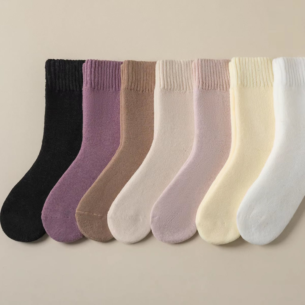 2 Pairs Cute Cow Spots Print Socks, Thickened & Warm Coral Fleece Socks, Women'S Stockings & Hosiery