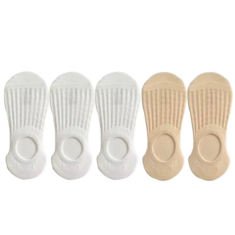 Socks Women'S Summer Invisible Short No Show Fashion Lace Breathable Silicone Non-Slip Cotton Boat Socks