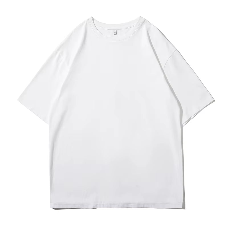 Oversized 100% Cotton Graphic T Shirts 2024 Summer Y2K Black Harajuku T-Shirts Korean Fashion Classical Vintage T Shirt