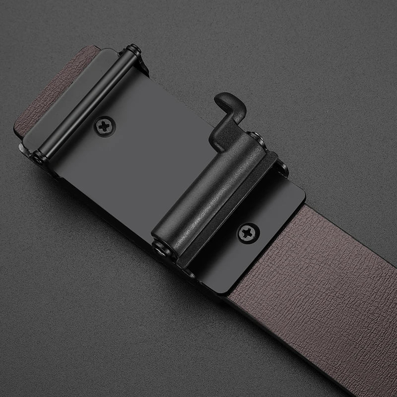 Men'S Business Belt Alloy Automatic Buckle Belt Fashion Belt Luxury Jeans Belt PU Leather High-Quality Straps