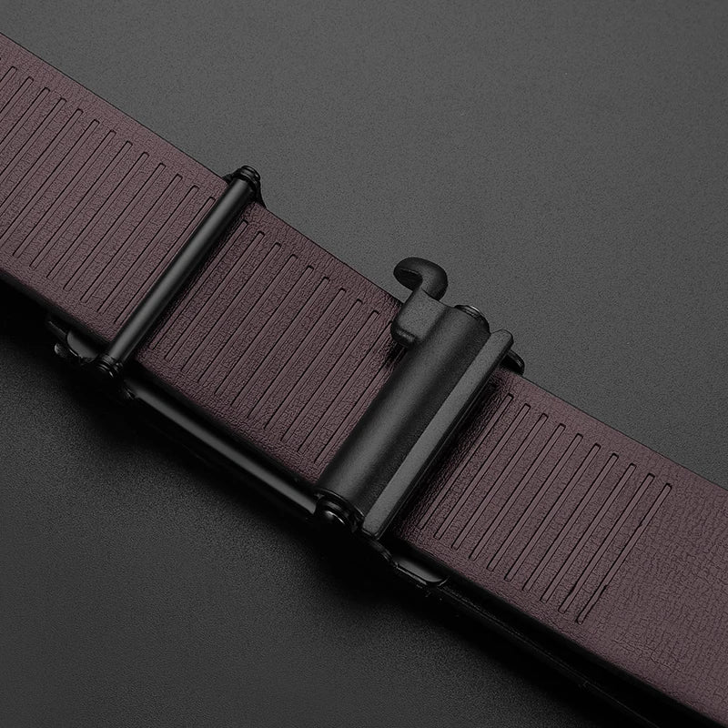 Men'S Business Belt Alloy Automatic Buckle Belt Fashion Belt Luxury Jeans Belt PU Leather High-Quality Straps