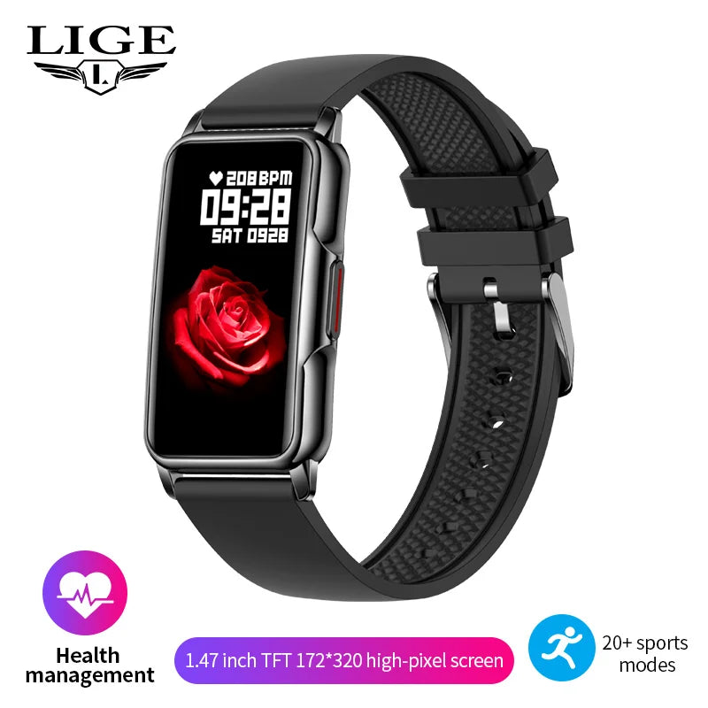 Smart Watch Women Full Touch Screen Bluetooth Call IP67 Waterproof Sports Fitness Tracker Smartwatch Women