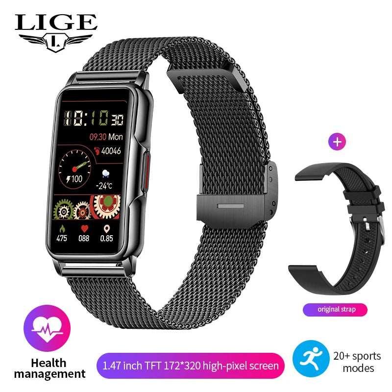 Smart Watch Women Full Touch Screen Bluetooth Call IP67 Waterproof Sports Fitness Tracker Smartwatch Women