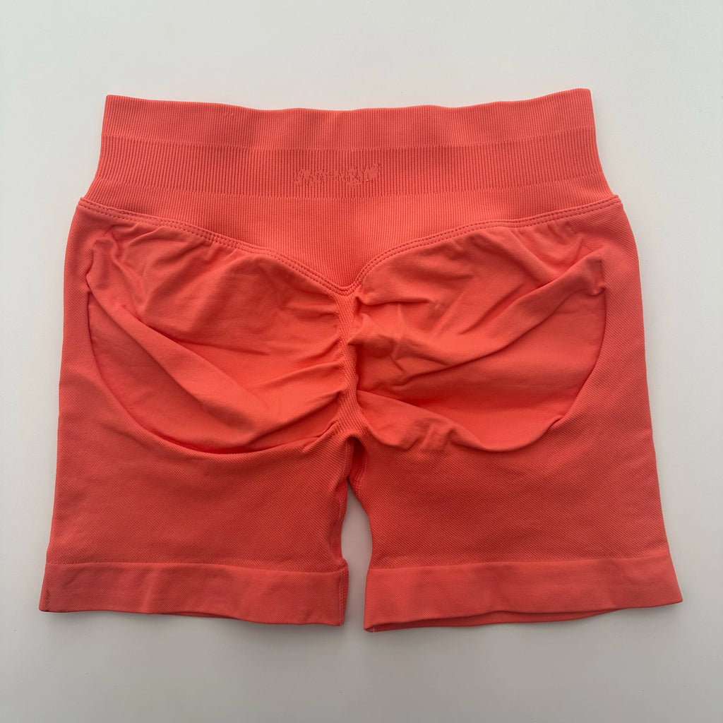 Yoga Shorts Low Ribbed Waist Band Yoga Shorts Seamless Scrunch Bum Workout Gym Shorts Booty Hight Stretch Running Shorts