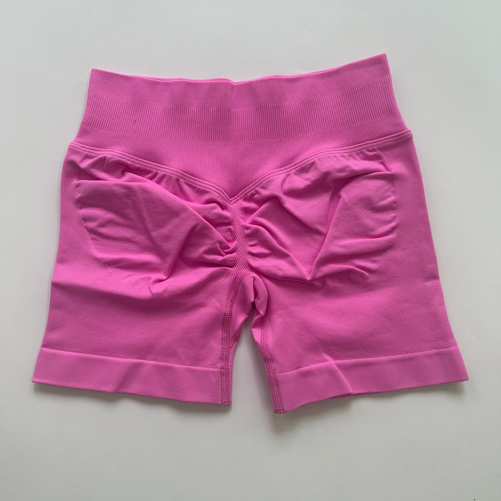 Yoga Shorts Low Ribbed Waist Band Yoga Shorts Seamless Scrunch Bum Workout Gym Shorts Booty Hight Stretch Running Shorts