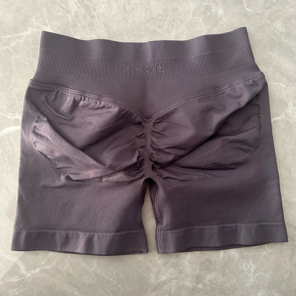 Yoga Shorts Low Ribbed Waist Band Yoga Shorts Seamless Scrunch Bum Workout Gym Shorts Booty Hight Stretch Running Shorts