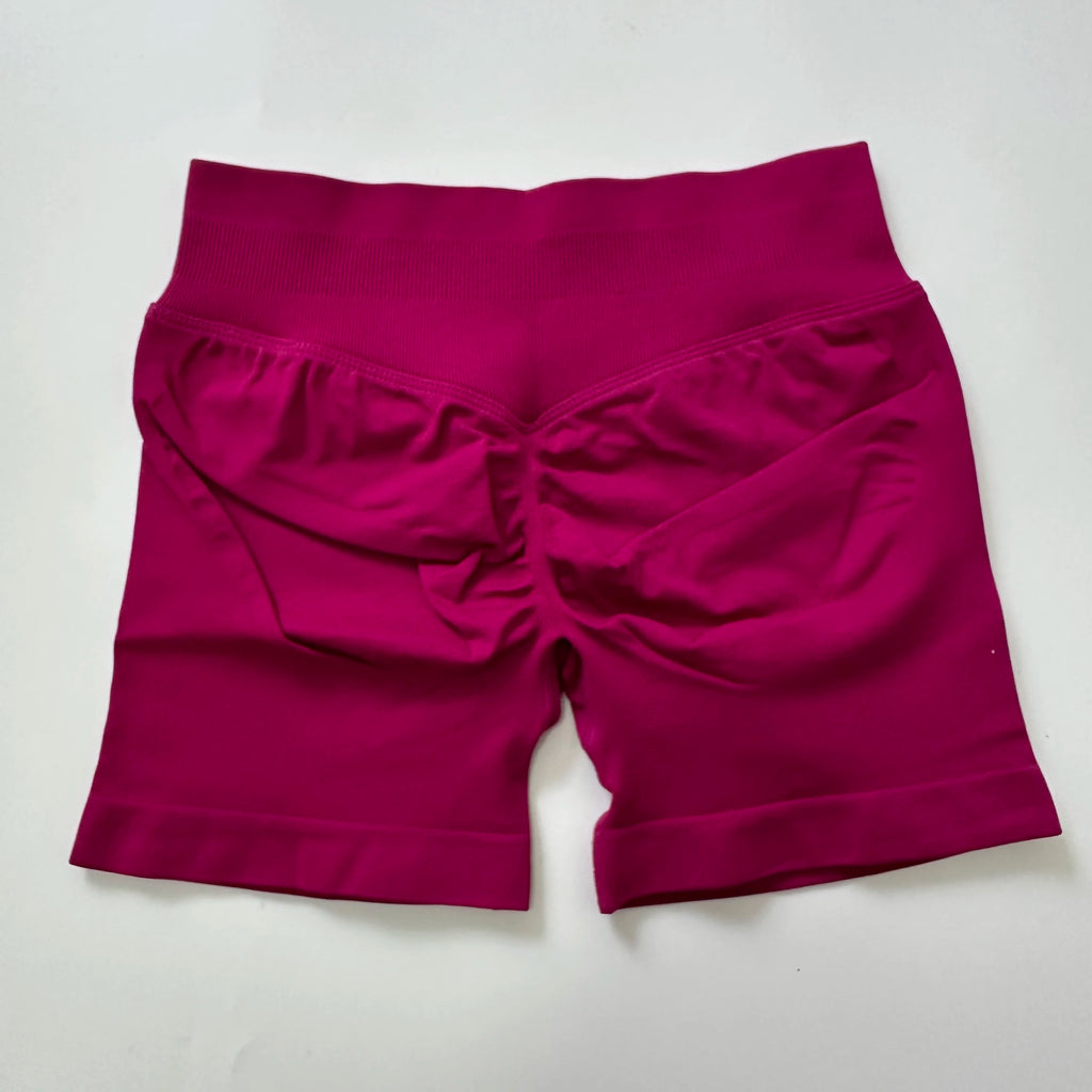 Yoga Shorts Low Ribbed Waist Band Yoga Shorts Seamless Scrunch Bum Workout Gym Shorts Booty Hight Stretch Running Shorts