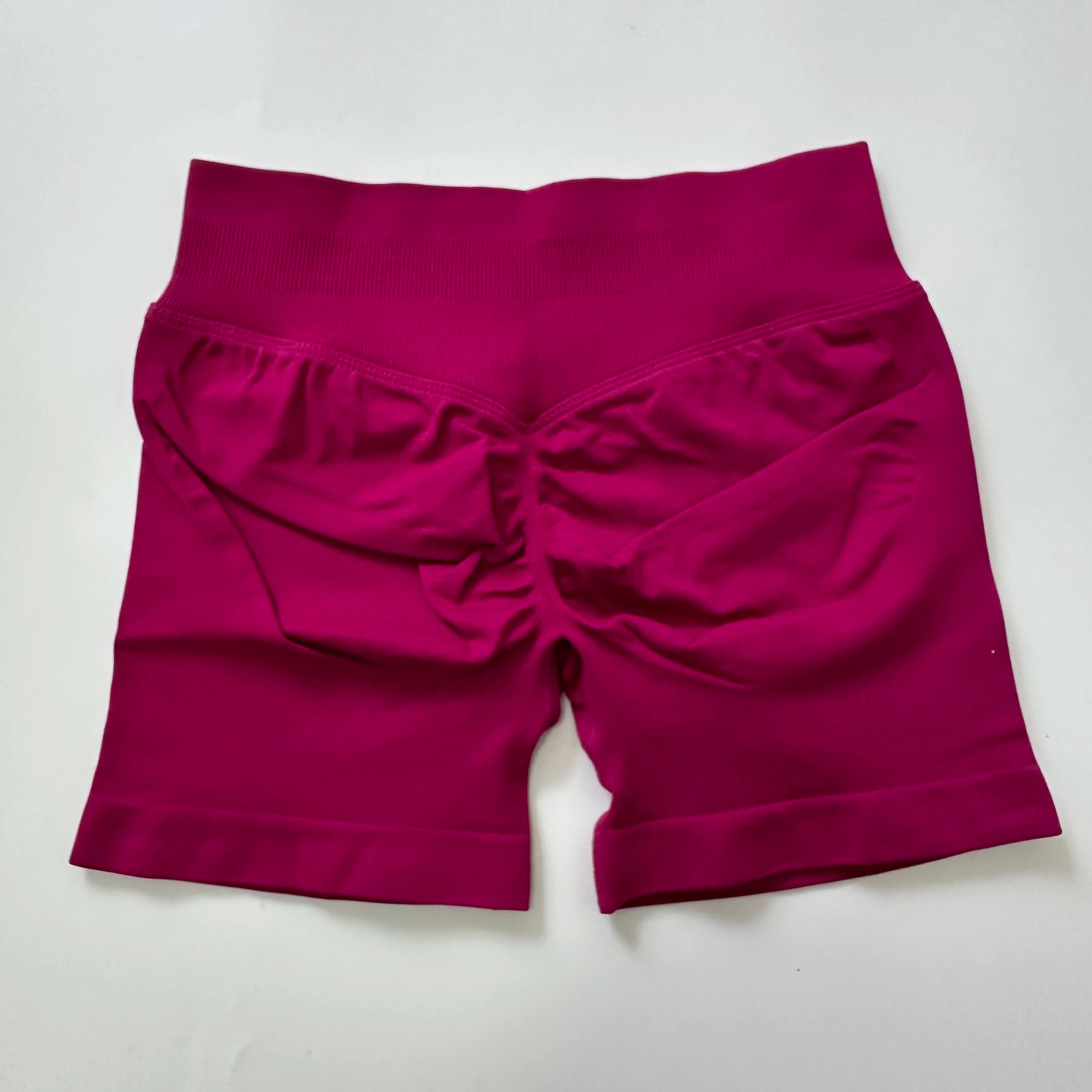Yoga Shorts Low Ribbed Waist Band Yoga Shorts Seamless Scrunch Bum Workout Gym Shorts Booty Hight Stretch Running Shorts
