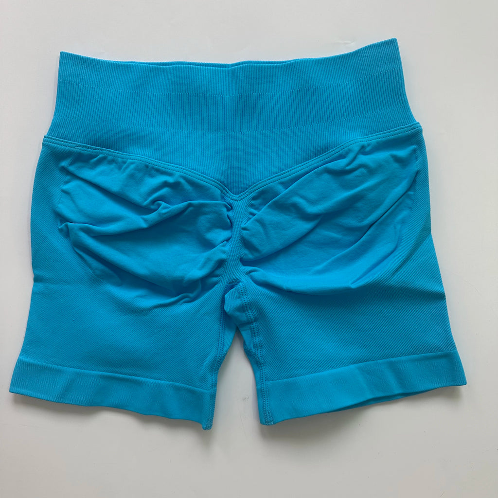 Yoga Shorts Low Ribbed Waist Band Yoga Shorts Seamless Scrunch Bum Workout Gym Shorts Booty Hight Stretch Running Shorts