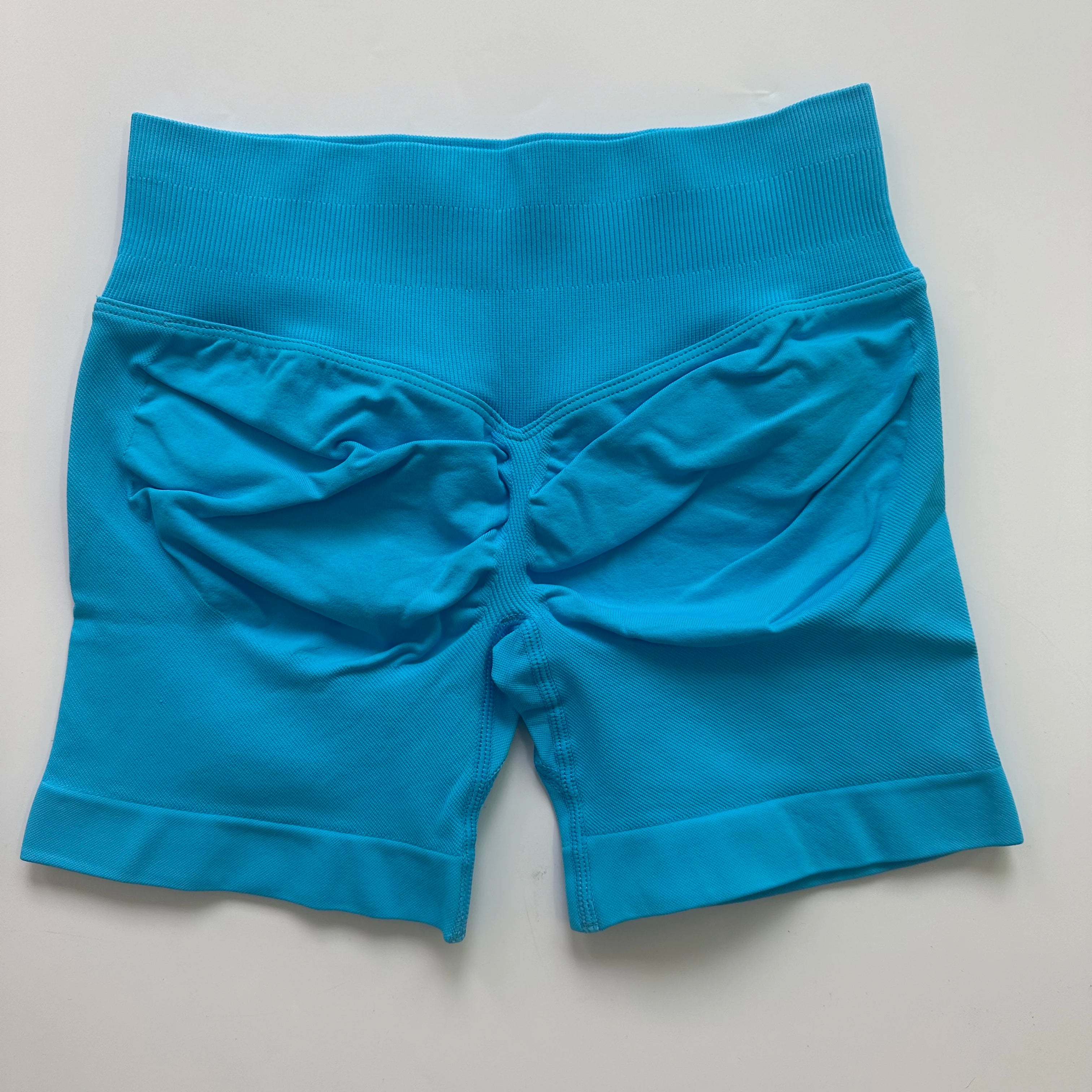 Yoga Shorts Low Ribbed Waist Band Yoga Shorts Seamless Scrunch Bum Workout Gym Shorts Booty Hight Stretch Running Shorts