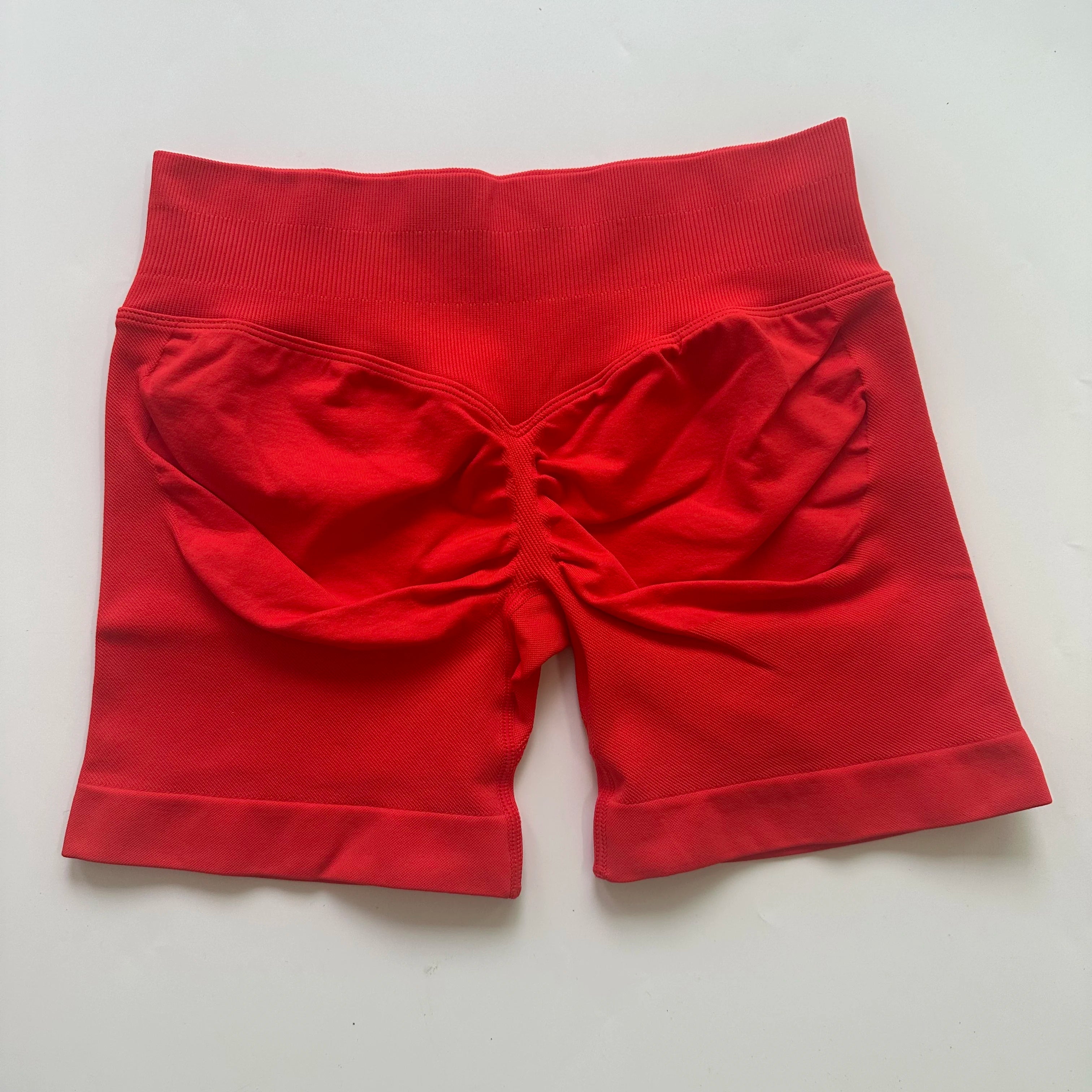 Yoga Shorts Low Ribbed Waist Band Yoga Shorts Seamless Scrunch Bum Workout Gym Shorts Booty Hight Stretch Running Shorts
