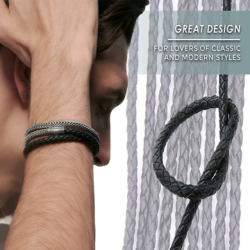 5M 3/4/6Mm Braided Leather Cord Rope Strip Thread for DIY Pendant Neck Weaving Bracelet Jewelry Making Supplies Crafts Accessory