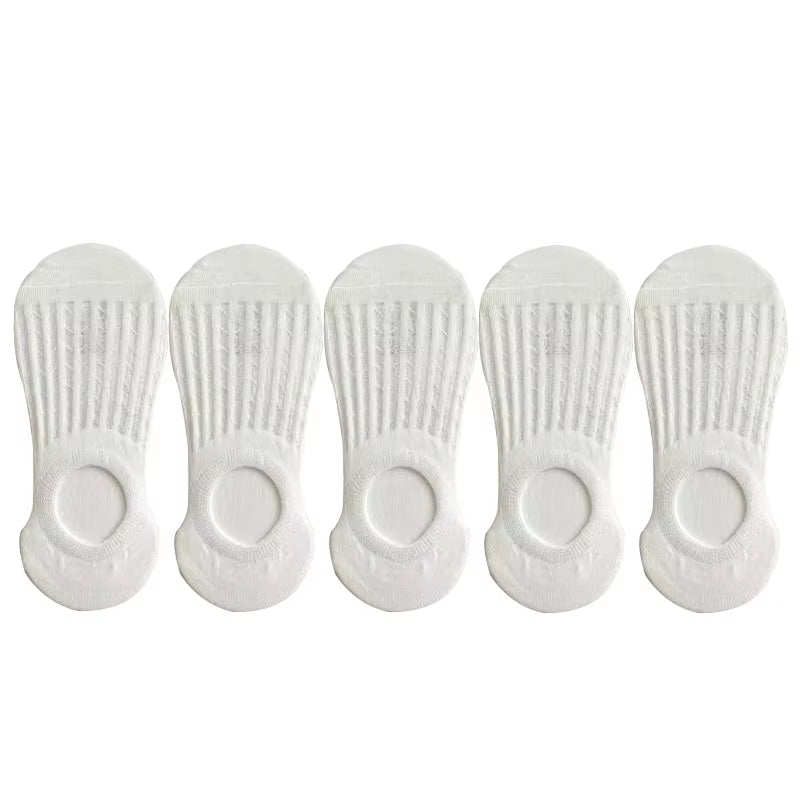 Socks Women'S Summer Invisible Short No Show Fashion Lace Breathable Silicone Non-Slip Cotton Boat Socks