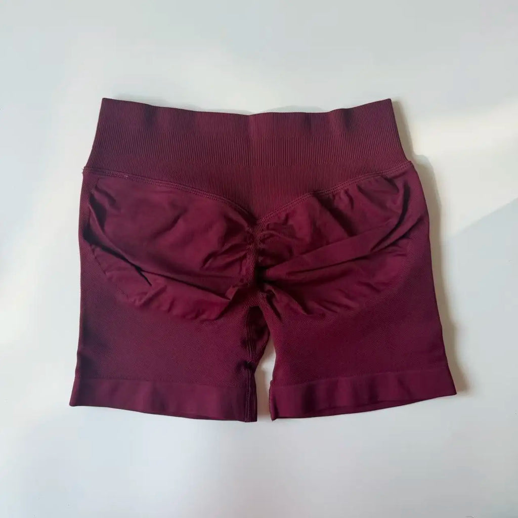Yoga Shorts Low Ribbed Waist Band Yoga Shorts Seamless Scrunch Bum Workout Gym Shorts Booty Hight Stretch Running Shorts