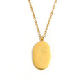 Tarnish Free Irregular Personality 12 Months Flower Pendant Necklace Stainless Steel Gold Plated Birthstone Necklace