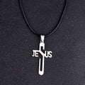 Jesus Cross Pendants & Necklaces Men Stainless Steel Never Fade Pendants Rope Chain Religious Necklaces Women Christian Jewelry